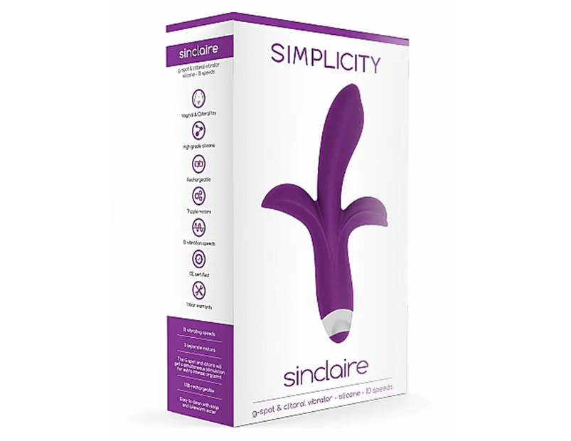 Simplicity Sinclaire G-Spot & Clitoral Vibrator - Purple