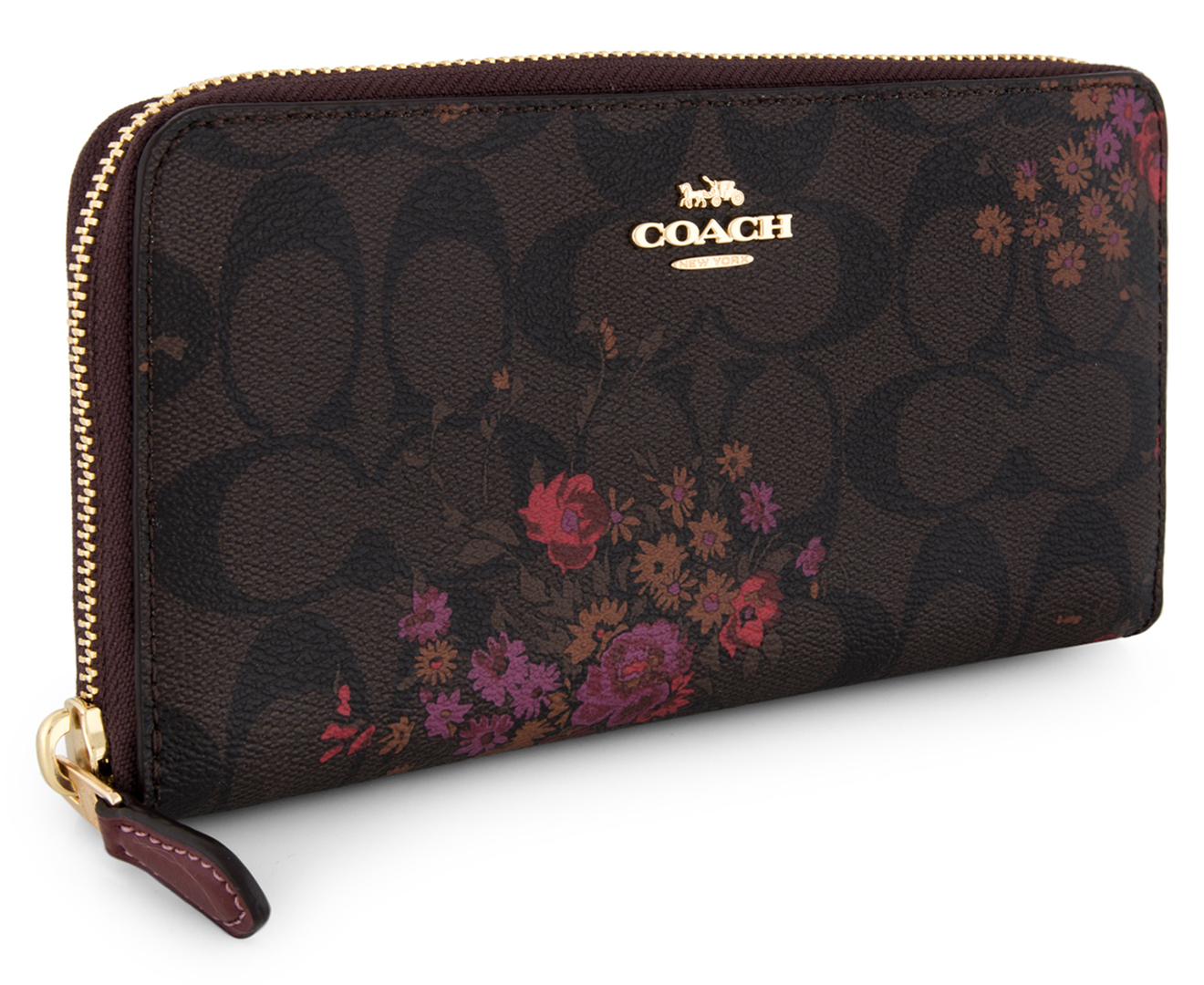 COACH®  Accordion Zip Wallet With Floral Print