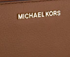 Michael Kors Jet Set Travel Large 3-Quarter Zip Leather Wallet - Brown