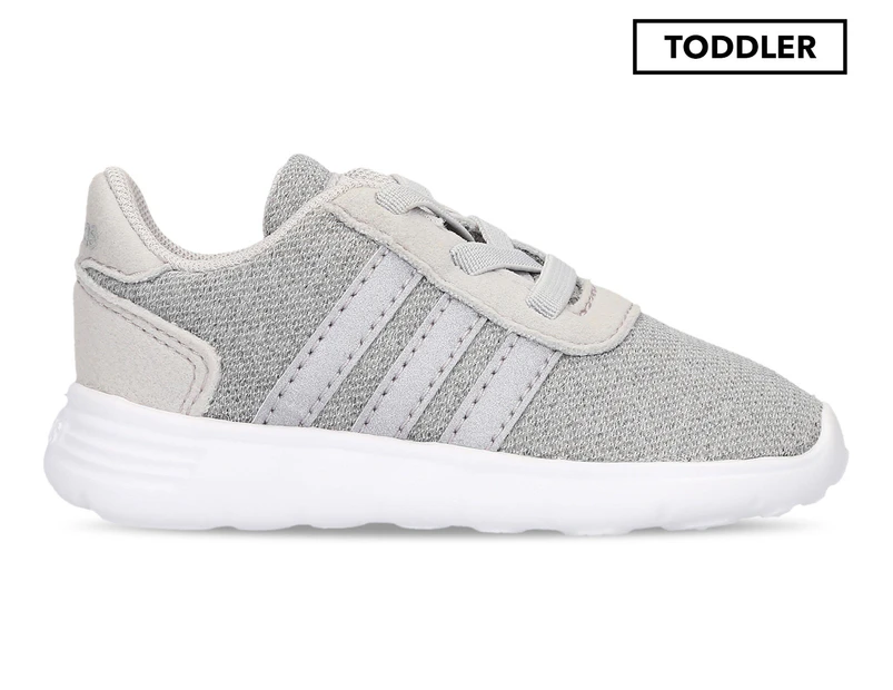 Adidas Toddler Lite Racer Shoe - Grey Two/Silver Metallic/Footwear White