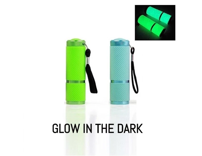 COB LED GLOW-IN-THE-DARK Pocket Torch 2PK Energy Efficient Compact Portable 3 AAA Batteries Included