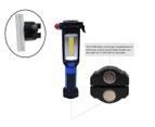 COB LED Multipurpose Emergency Torch BLUE  Safety Tool Glass Breaker Seatbelt Cutter Hanging Hook