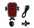 Select Mall Car Gravity Sensing Bracket Air Outlet 10W Mobile Phone Wireless Charger - RED