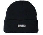 DENTS 3M THINSULATE Pull On Beanie Ski Knit Thermal Insulated Hat - Black