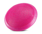 1pcs Durable Inflatable Yoga Wobble Stability Balance Disc Massage Cushion Mat  - Pink