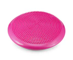 1pcs Durable Inflatable Yoga Wobble Stability Balance Disc Massage Cushion Mat  - Pink