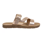 Fedora Obsessed Womens sandal slide flat casual Spendless Shoes - RoseGold
