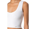 Jerf-Womens -Linden- White- Seamless- Crop Top