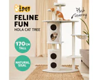 i.Pet Cat Tree 170cm Trees Scratching Post Scratcher Tower Condo House Furniture Wood Beige