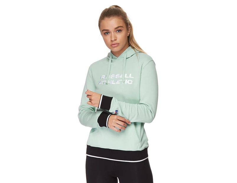 Russell Athletic Women's Embroidered Logo Hoodie - Sea Glass