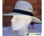 Dents Woven Paper Braid Fedora Trilby Hat With Band - Ivory