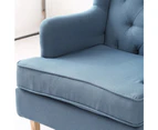 Levede Convitible Rocking Feeding Chair Nursing Armchair in Blue Colour