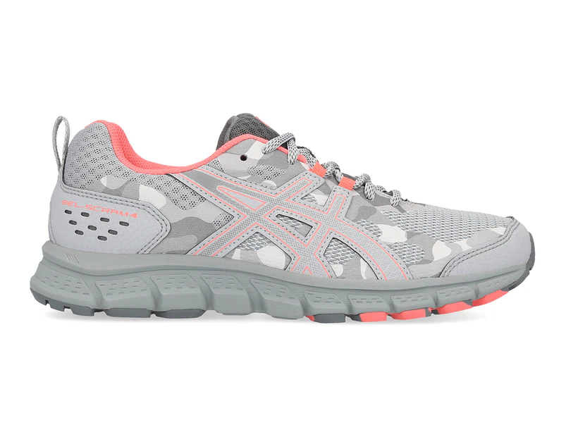 ASICS Women's GEL-Scram 4 Trail Running Sports Shoes - Mid Grey/Stone Grey