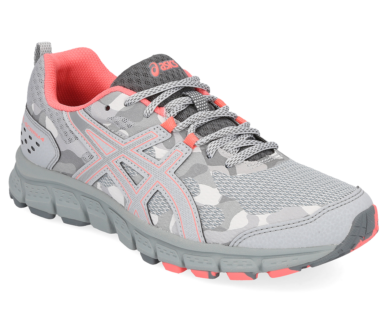 ASICS Women's GEL-Scram 4 Trail Running Sports Shoes - Mid Grey/Stone ...