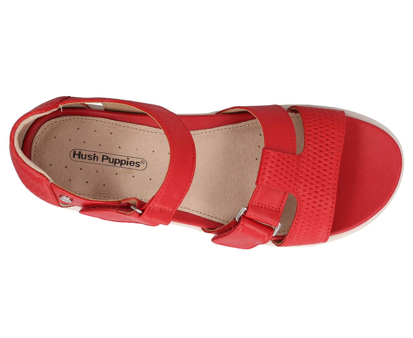 Hush Puppies Ellie Leather Sandals, Fuchsia at John Lewis & Partners