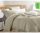 Luxury 400TC Bamboo Cotton Quilt Doona Cover Set Duvet Mushroom Queen , King Size Bed