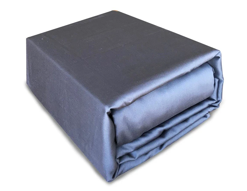 Luxury 400TC Bamboo Cotton Sateen Fitted Sheet Set Charcoal Queen , King , Mega Queen , Mega King , Carlifornia King Size Bed