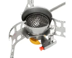 Lixada Portable Windproof Camping Gas Stove with Piezo Ignition
