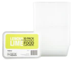 Lemon & Lime 750mL Rectangle Food Containers 30pk - Clear