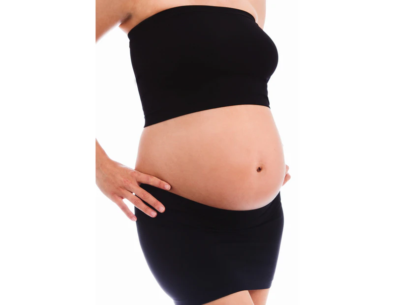 Maternity Mini Strapless Tube Top/Skirt - Black