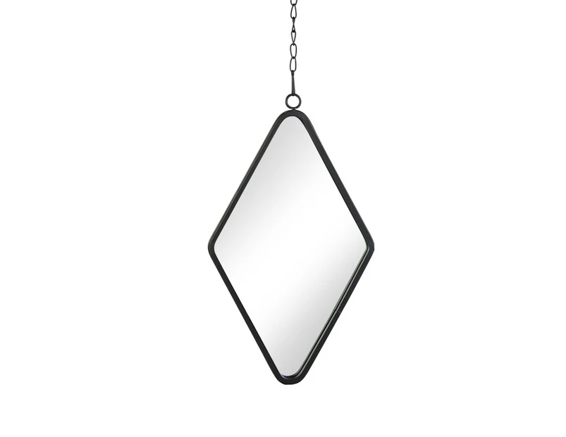 Diamond Shape Hanging Mirror With Chain