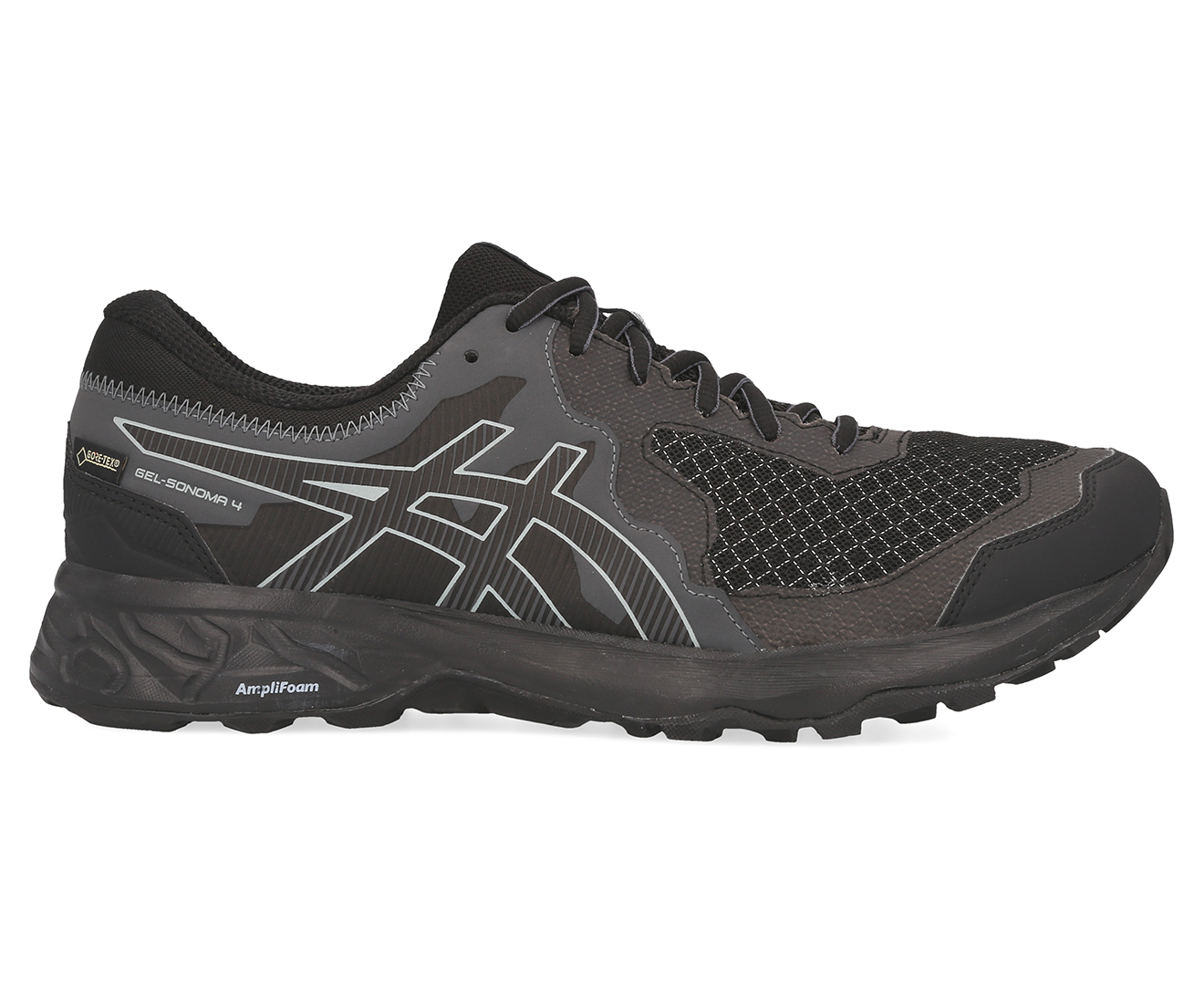ASICS Men's Gel-Sonoma 4 G-TX Trail Running Shoes - Black/Stone Grey ...