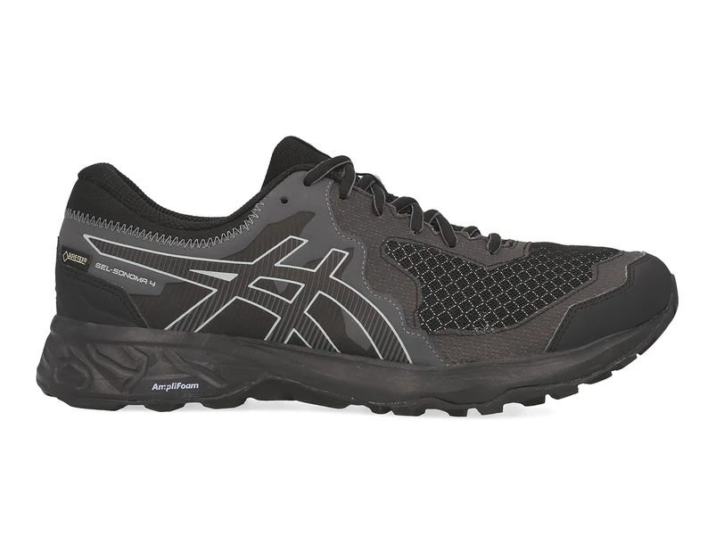 ASICS Men's Gel-Sonoma 4 G-TX Trail Running Shoes - Black/Stone Grey