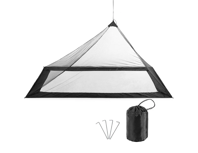 Lixada Ultralight Mosquito Net Outdoor Insect Mesh Guard Tent - Black