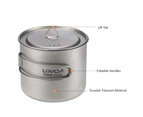 Lixada 900ml Titanium Cup Pot