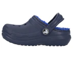 Crocs Toddler/Kids' Classic Lined Clog - Navy/Cerulean Blue