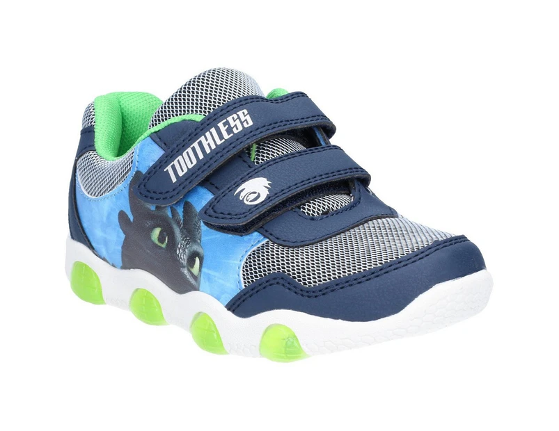 Leomil Boys How To Train Your Dragon Light Up Sport Trainers - Navy
