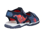 Leomil Boys Spiderman Lightweight Flexible Sporty Sandals - Navy
