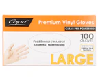 Capri Premium Vinyl Gloves 100pk - Large