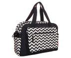 Bellotte Baby Maternity Nappy Bag Carry All Satchel Tote - Black/White Stripes
