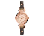 Fossil Women's 26mm Georgia Leather Watch - Grey/Rose Gold