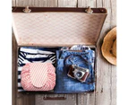NiceEbag Drawstring Cosmetic Bag Lazy Travel Makeup Bag-Pink