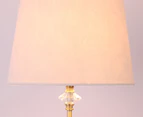 Lexi Lighting Ringo Crystal Table Lamp - White/Antique Brass