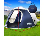 Weisshorn Pop Up Camping Tent 4 Person Family Instant Hiking Beach Tents Swag