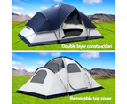 Weisshorn 6 Person Camping Tent Family Hiking Beach Tents Canvas Swag Waterproof