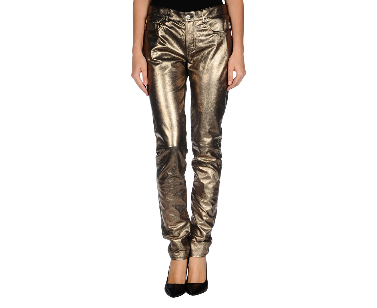 Yves Saint Laurent Women's Casual Pants - Gold | Catch.com.au