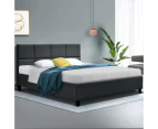 Artiss Double Full Size Bed Frame Base Mattress Fabric Wooden Charcoal TINO