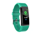 Catzon 115Plus Fitness Tracker HR Heart Rate Monitor Waterproof Smart Fitness Band Step Counter Calorie Pedometer-Green