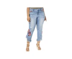 INC Womens Plus Ripped Skinny Cropped Jeans