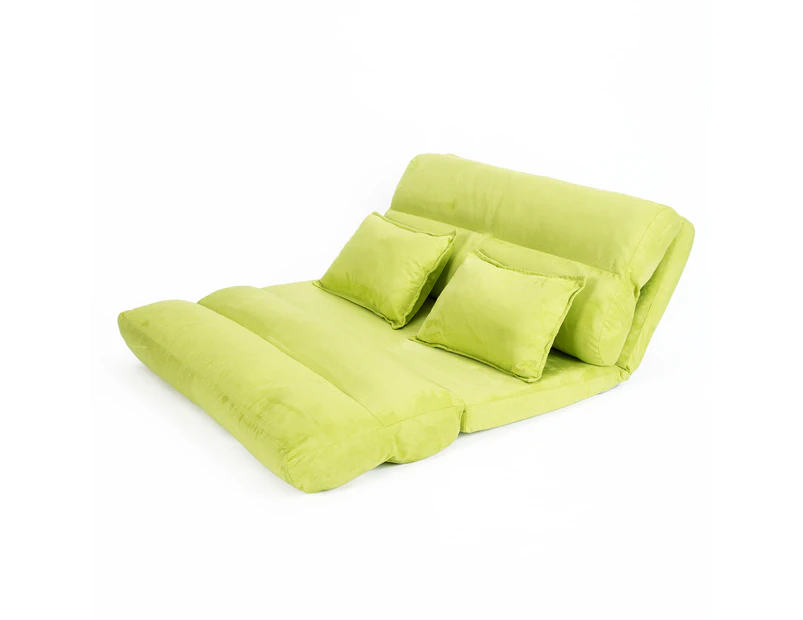 Lounge Sofa Fabric Double Bed PISCES - GREEN