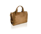Woodland Leather Tan Tote Bag 14.0" Multi Compartments
