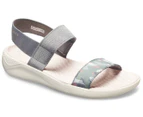 Crocs Womens LiteRide Graphic Sandal - Charcoal/Stucco
