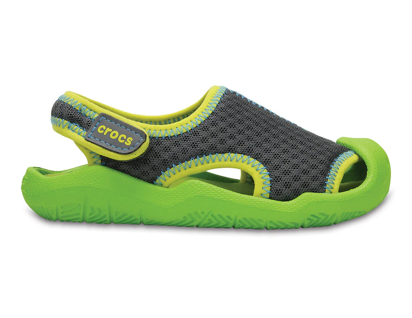Crocs Boys Swiftwater Sandal K - Graphite/Volt Green