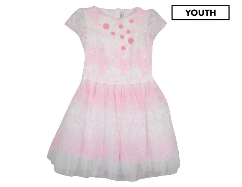 Simonetta Girls' Tulle Dress - Pink