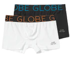 Globe Men's Lindros Jersey Boxer Brief 2-Pack - Black/White