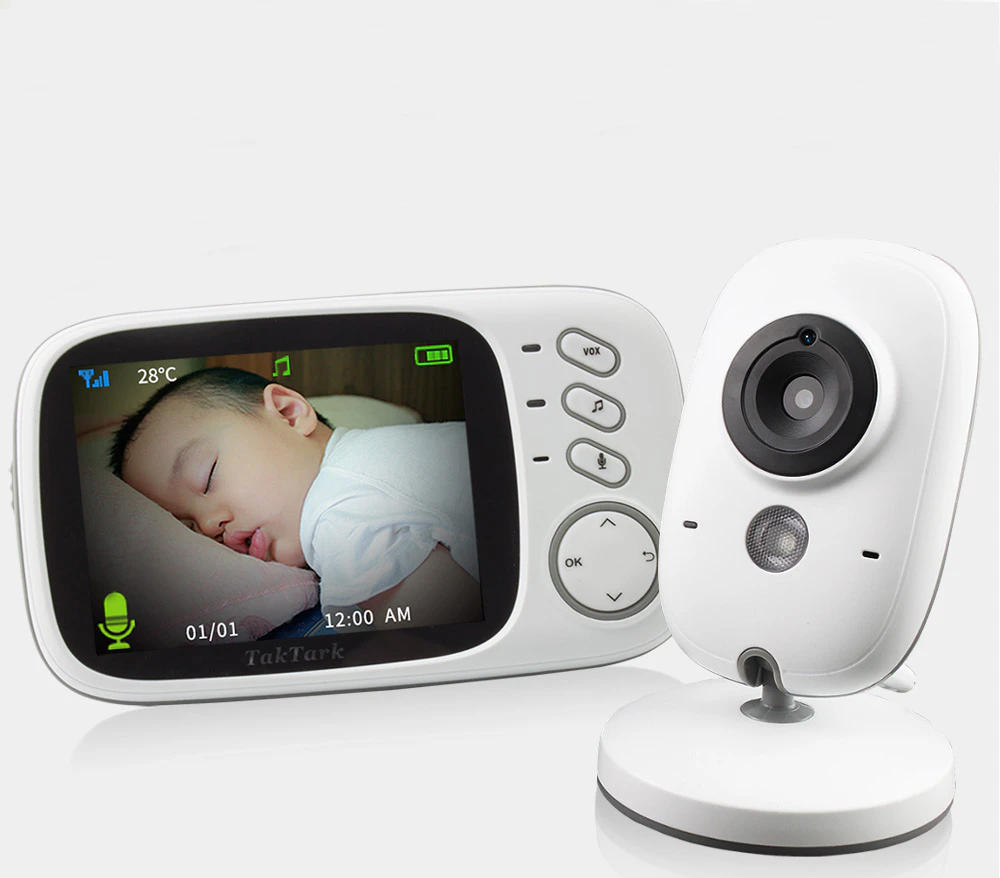 VB603 2.4GHz 3.2inch LCD Display Wireless Baby Monitor Video with Night Vision Temperature Monitoring Baby Phone Audio Monitor